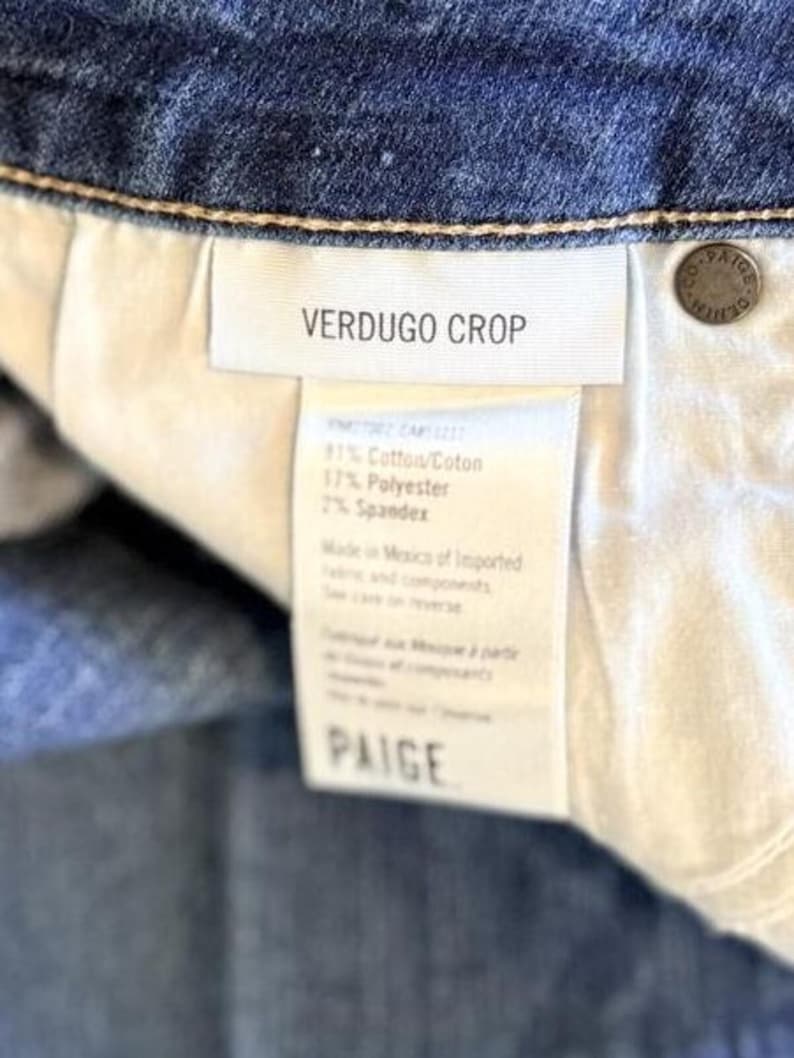 Anthropologie Paige Verdugo Crop Blue Denim Jeans image 3