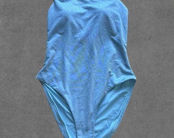 AQUA Swim Badeanzug hellblau irisierend Einteiler (S)