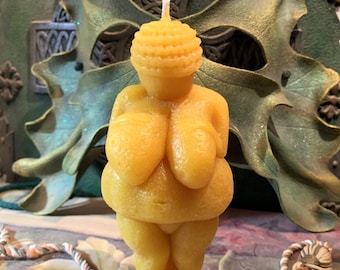 Free USA Shipping Venus of Willendorf Fertility Goddess Beeswax Candle