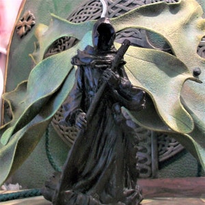 Free USA Shipping Grim Reaper Angel Of Death The Ferryman Black Beeswax Candle 5" Tall