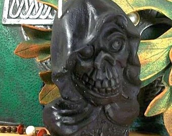 Free USA Shipping Grim Reaper Black Beeswax Candle