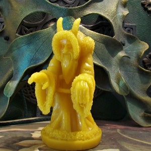 Free USA Shipping Krampus Beeswax Candle Alpine Folklore 4 3/4&quot; Tall