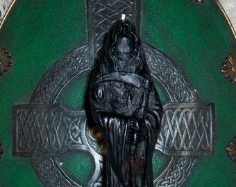 Free USA Shipping Grim Reaper Black Beeswax Candle 8" Tall