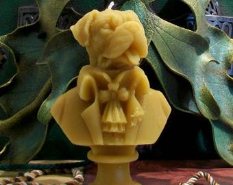 Free USA Shipping Victorian Boxer Dog Bust Beeswax Candle Dog Puppy Dog