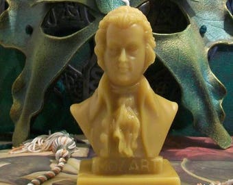 Free USA Shipping Mozart Bust Beeswax Candle Composer Series