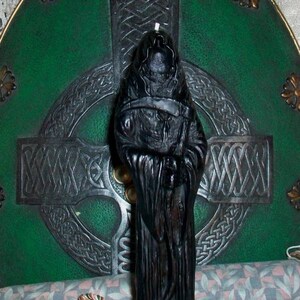 Free USA Shipping Grim Reaper Black Beeswax Candle 8&quot; Tall