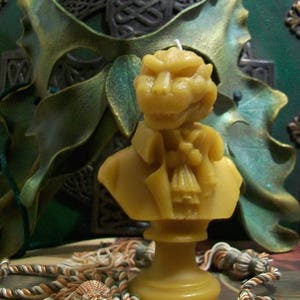 Free USA Shipping Victorian Lizard Inspired Candle Bust Beeswax Candle Lizard