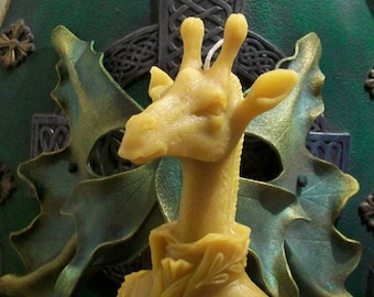 Free USA Shipping Victorian Giraffe Bust Beeswax Candle