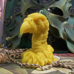 Free USA Shipping Vulture Buzzard Head Beeswax Candle