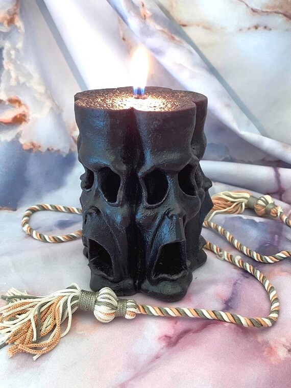 Free USA Shipping Skull Screams Faces Ghost Goth Candle Choice Of Color