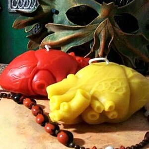 Free USA Shipping Heart Beeswax Candle