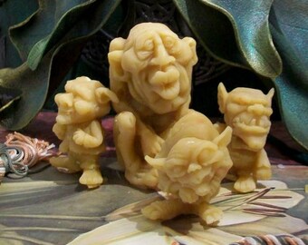 Free USA Shipping Troll Friends Set Of 4 Beeswax Candles