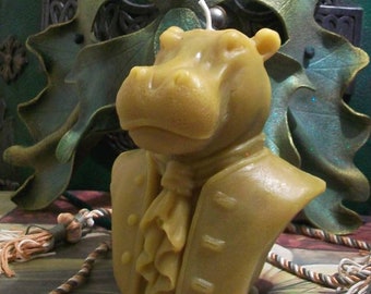 Free USA Shipping Victorian Hippo Hippopotamus Bust Beeswax Candle