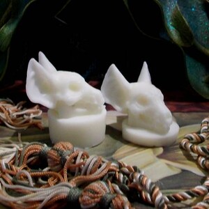 Free USA Shipping Bat Skull Bat Head Beeswax Candle Set of 2 Choice of Base image 5