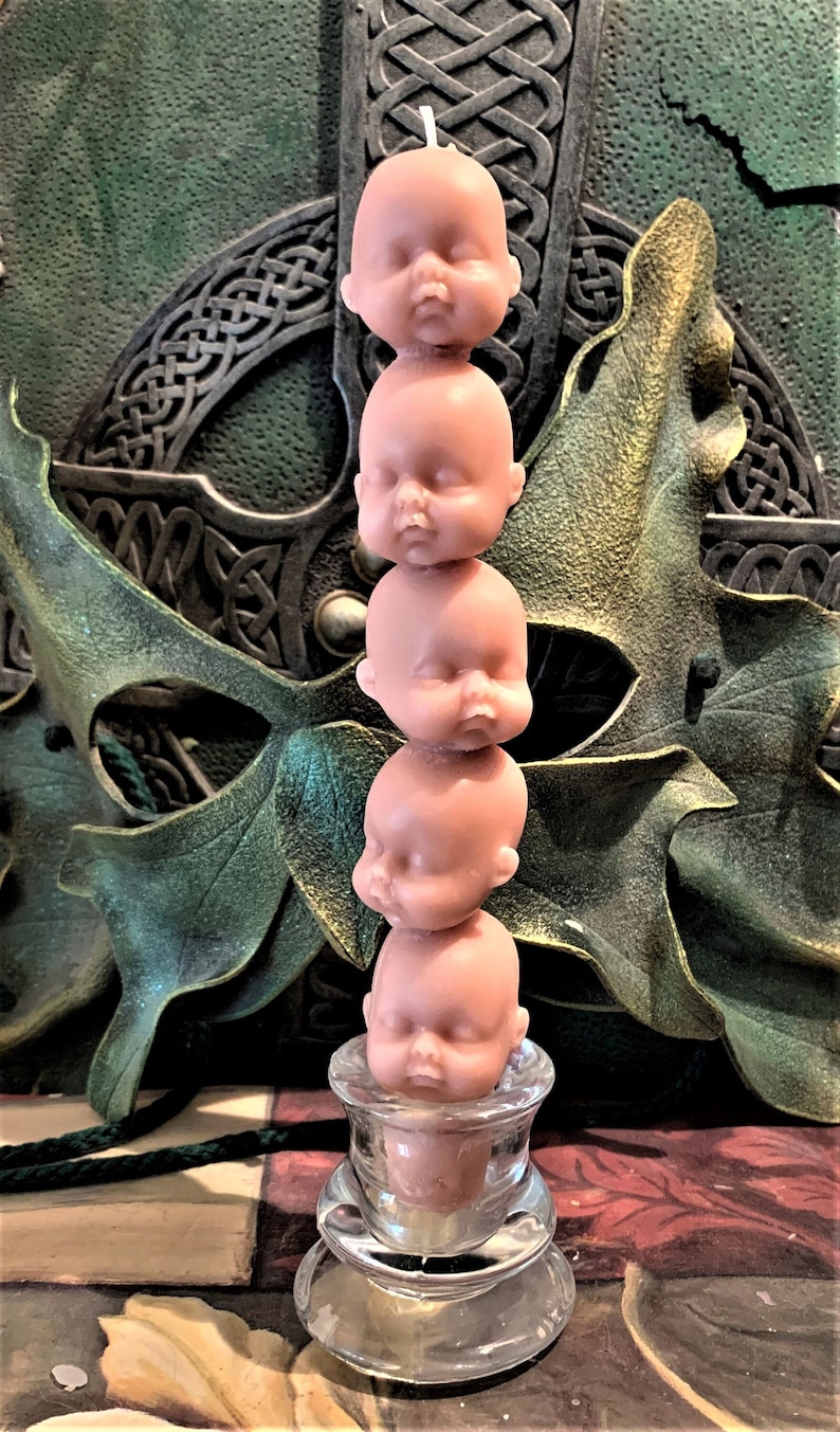 Free USA Shipping Small Baby Head Taper Beeswax Candle Choice Etsy