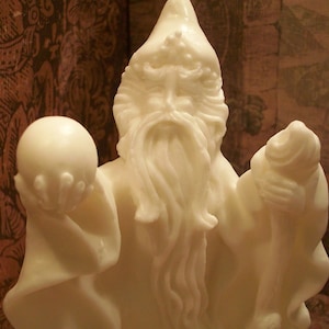 Free USA Shipping White Beeswax Wizard Candle