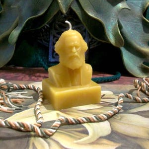 Free USA Shipping Beeswax Karl Marx Small 2 7/8&quot; Tall Bust Candle