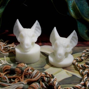 Free USA Shipping Bat Skull Bat Head Beeswax Candle Set of 2 Choice of Base image 4