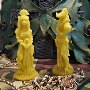 Free USA Shipping Anubis or Bastet Beeswax Candle Anubis Egyptian Jackal God  Bastet daughter of Re Choice of Color
