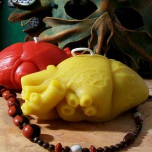 Free USA Shipping Medium Heart Beeswax Candle image 5