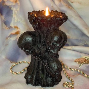 Free USA Shipping Skull Chains Screams Goth Candle image 6
