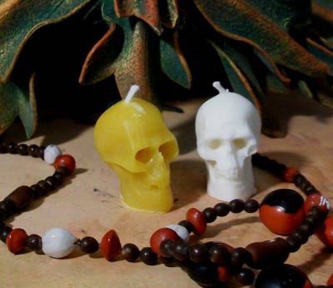 Free USA Shipping 4 Mini Skull Candles Sugar Skull Day of the Etsy
