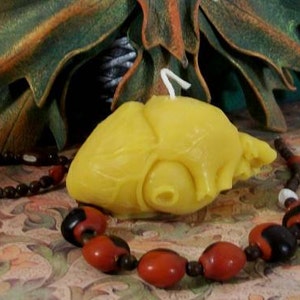 Free USA Shipping Medium Heart Beeswax Candle image 1