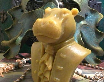 Free USA Shipping Victorian Hippo Hippopotamus Bust Beeswax Candle