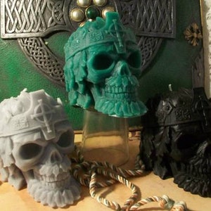 Free USA Shipping Celtic Skull Beeswax Candle image 2