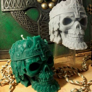 Free USA Shipping Celtic Skull Beeswax Candle image 4