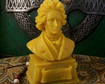 Free USA Shipping Beethoven Bust Beeswax Candle Composer Series