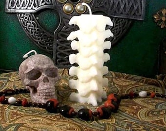 Free USA Shipping Small 4" Tall Spine White Beeswax Candle Choice Of Color