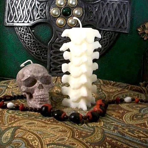 Free USA Shipping Small 4" Tall Spine White Beeswax Candle Choice Of Color