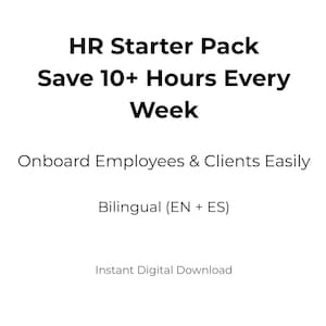 HR Starter Pack for Small Business | Employee & Client Onboarding Templates | Bilingual HR Kit | Remote Team Workflow | Editable PDF