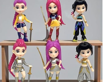 Kpop Demon Hunter Figurine Set, 6PCS/Set Personalized Collectible Dolls, Gift for Fans