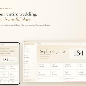 Wedding Planner App | Budget, Guest List, RSVP, Seating Chart, Vendors & Checklist | Digital Wedding Organizer, Offline