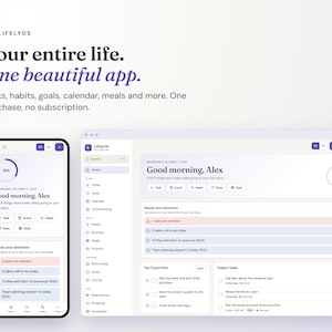 Life Planner App | Daily Planner, Habit Tracker, Goals, Tasks, Routines & Time Blocking | Offline, No Subscription