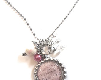Vintage Sheet Music Motif - Musician Necklace - Music Lover Necklace - Musician Gift