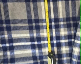 Sokken fleece blauwgrijs geruit ontwerp maten 5-14 wm. & heren