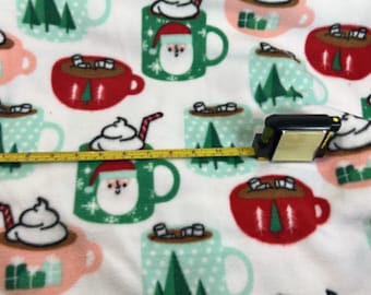 Sokken fleece kerstcacao ontwerp gemaakt op bestelling maten 5-14 wm. & heren