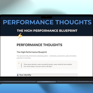 Sistema de Planejamento de Alto Desempenho | Modelo Notion + Planilhas Google | Autoavaliação | Planejador Digital
