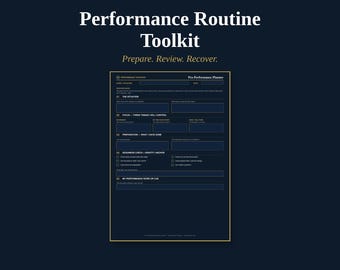Performance Routine Toolkit | Post-Event Review | Recovery Tracker | Fillable PDF Bundle
