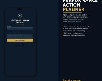 Interactive Digital Planner | Browser App for Goals Habits Tracking | Offline Subscription-Free Cross-Device