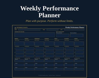 Weekly & Monthly Planner Bundle | Undated A4 PDF | Daily Reflection System
