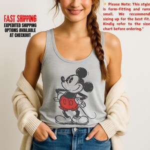 Mickey Mouse Couple Matching Disneyworld Tank Top, 2026 Trip Graphic Tee image 2