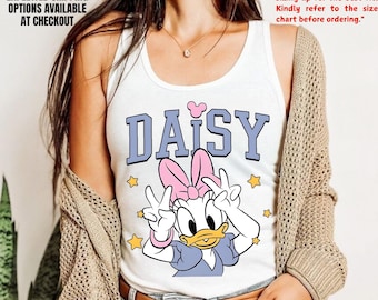 Camiseta sin mangas Daisy Disney Fan, Viaje a Disney 2026, Regalo para ella