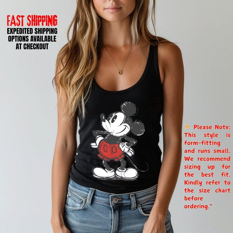 Mickey Mouse Couple Matching Disneyworld Tank Top, 2026 Trip Graphic Tee image 3