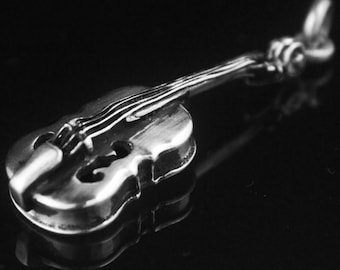 Violin, fiddle Silver pendant