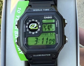 Custom OpTic Gaming Casio Watch – Green Esports Mod, Fan Merch