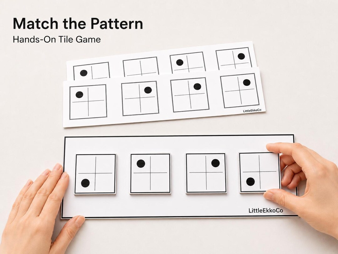 Montessori Dot Pattern Matching Game: Preschool Visual Discrimination ...